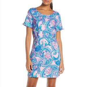 Lilly Pulitzer Pink and Blue Paisley Mini Dress